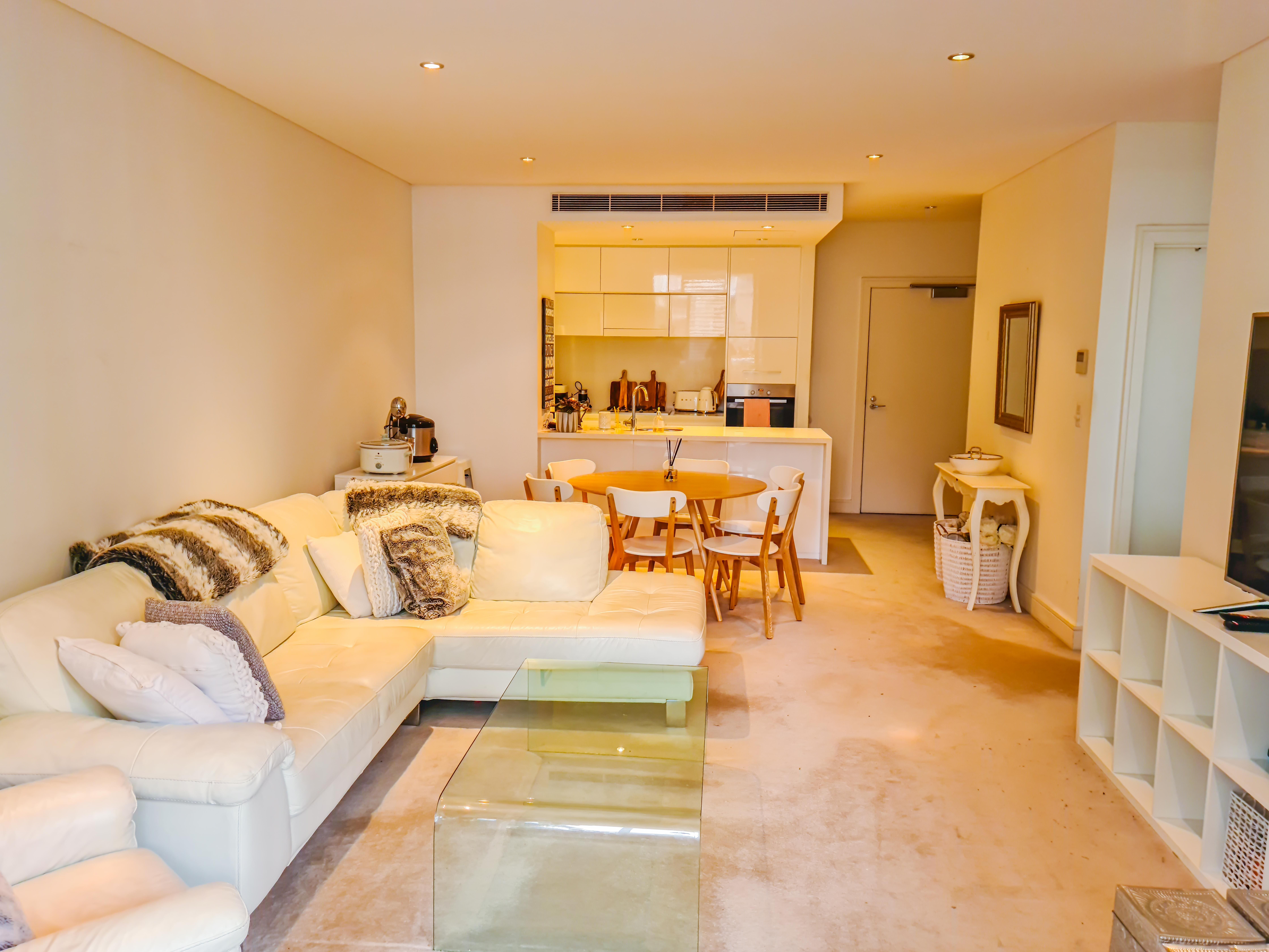 Larger than average 1 Bedroom Apartment, with additional Study, Car Space, Storage Cage and Water Views